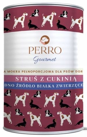 400g Perro STRUŚ CUKINIA mokra karma dla psa monobiałkowa