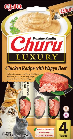Churu kremowy przysmak dla kota KURCZAK WOŁOWINA WAGYU 4×14 g EU654