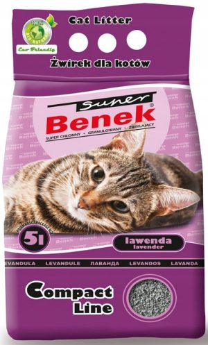 Benek żwirek bentownitowy LAWENDA COMPACT 5 L