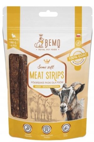BEMO przysmak dla psa PASKI Z KOZY półmiękkie stripsy 180g