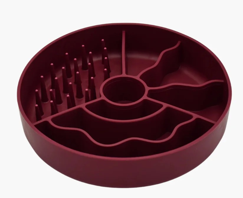 Fiboo MINI miska spowalniająca jedzenie BORDOWA 15 cm