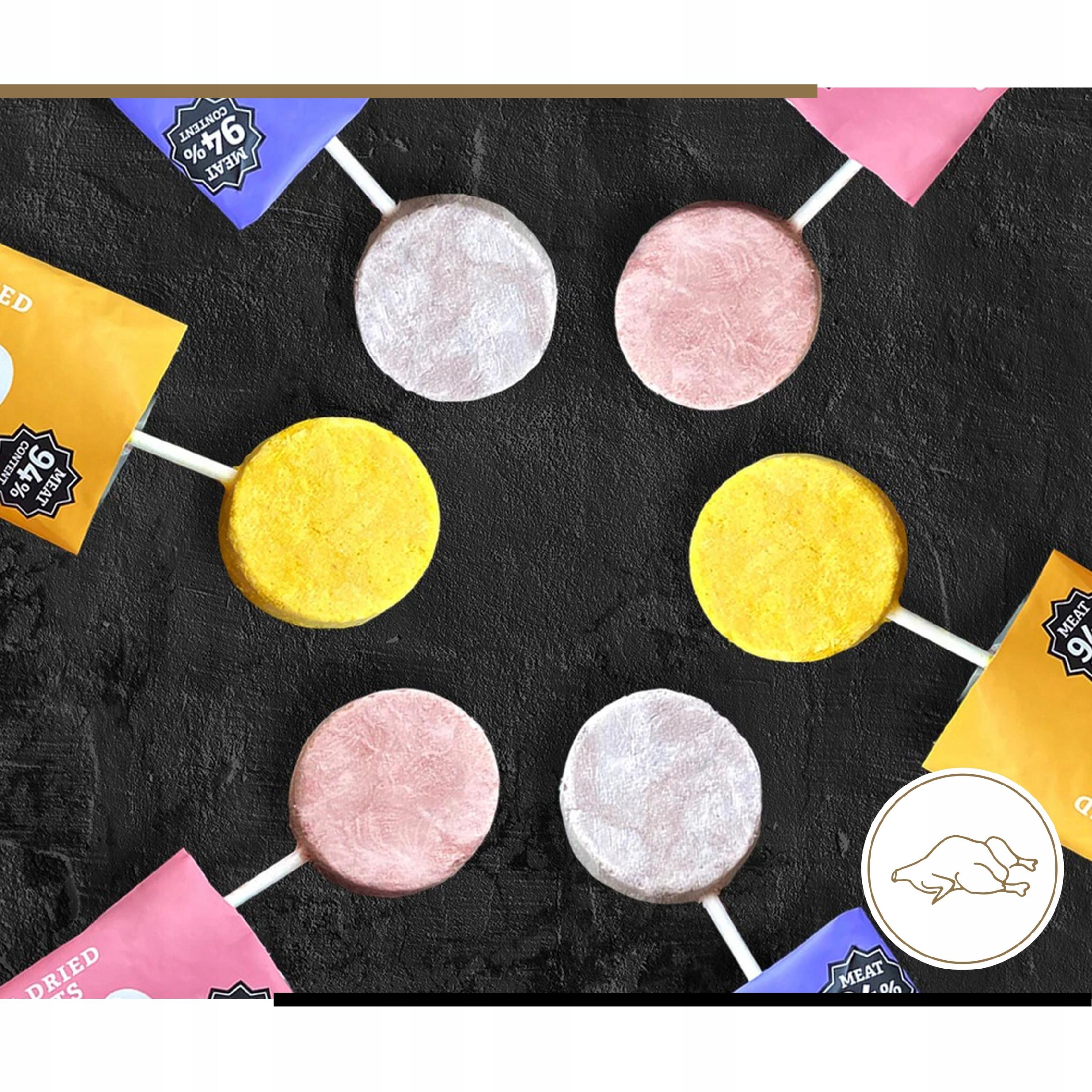 DrMalou LIOFILIZOWANE LIZAKI MIĘSNE dla psów – mix smaków 6 szt