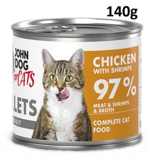 JD for Cats filety kurczak krewetki 140g