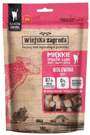 Wiejska Zagroda przysmaki dla kota WOŁOWINA miękkie mięsne kąski 100 g