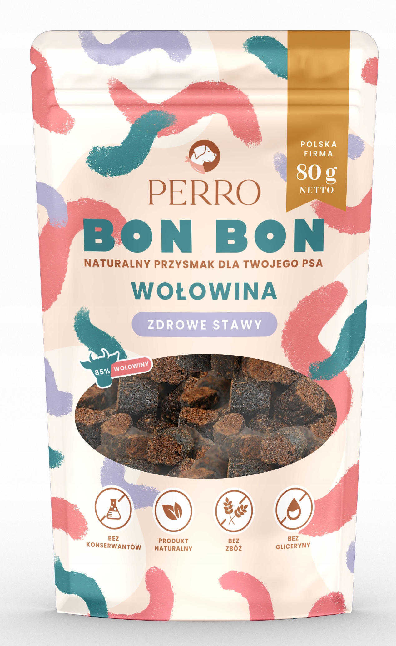 Perro BON BON przysmaki Wołowina – zdrowe stawy 80g