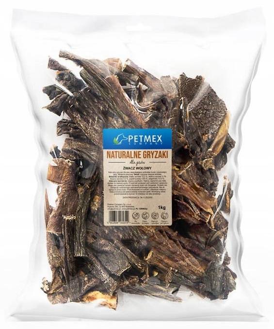 Petmex ŻWACZE WOŁOWE przysmak naturalny gryzak dla psa 1kg