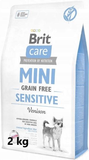 BRIT CARE MINI sucha karma dla psa SENSITIVE VENISON 2 kg DZICZYZNA