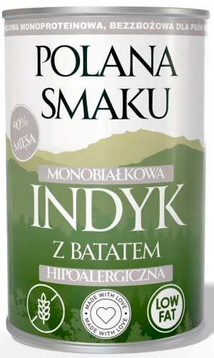 Polana Smaku INDYK BATATY 400g karma mokra dla psa