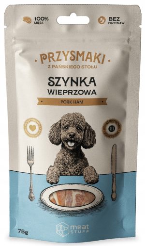 Meatstuff przysmak dla psa chipsy SZYNKA WIEPRZOWA 75g