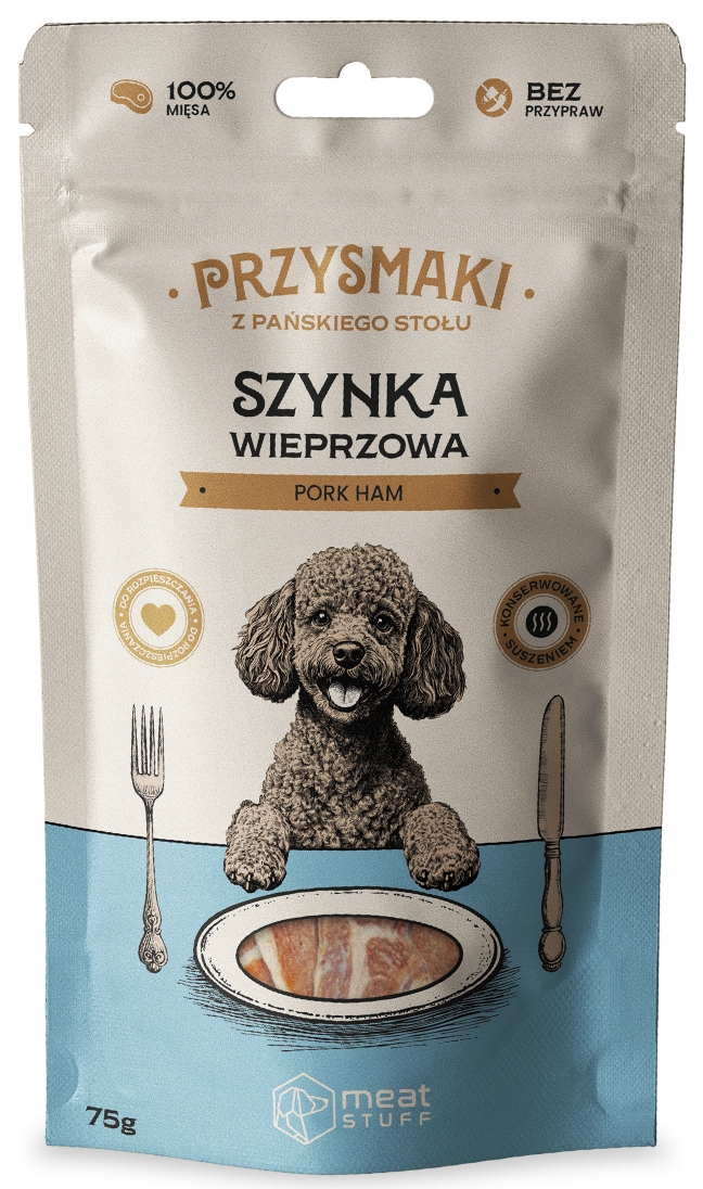 Meatstuff przysmak dla psa chipsy SZYNKA WIEPRZOWA 75g
