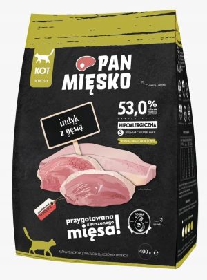 Pan Mięsko sucha karma dla kota INDYK GĘŚ 400 g