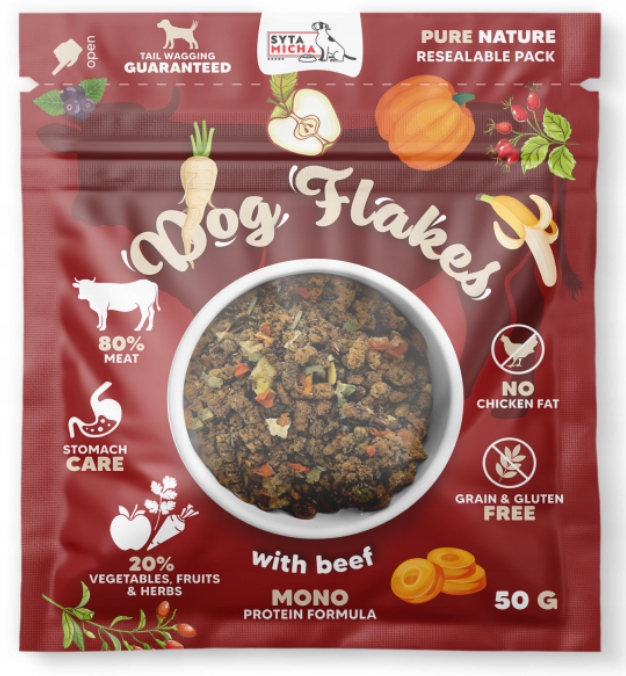 Syta Micha Dog flakes Wołowina 50g